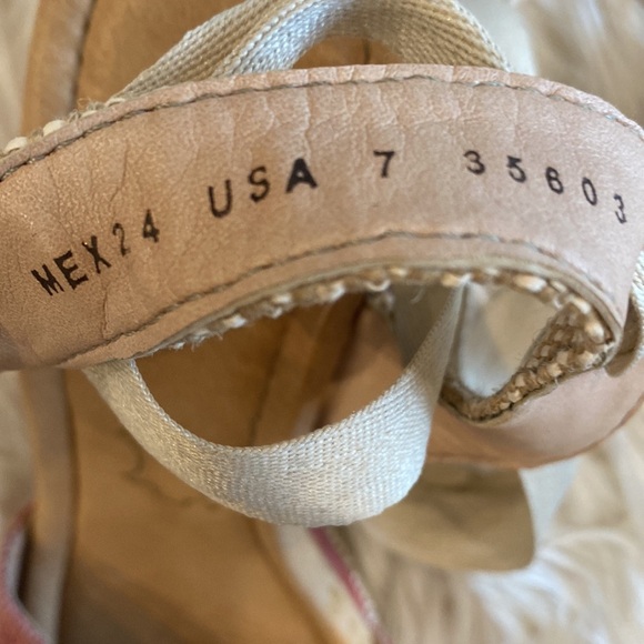 Flexi Sparkly Red Espadrilles Ankle Wrap Wedge Sandals Size 7 - Picture 6 of 12